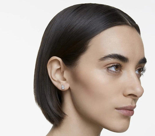 BRINCO SOLITÁRIO EM OURO BRANCO 18K COM DIAMANTES