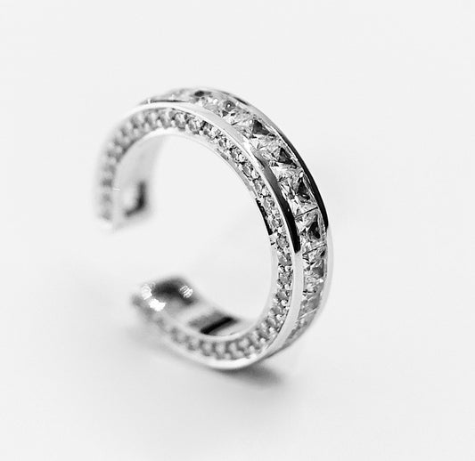 ANEL | BRINCO | PINGENTE EM OURO BRANCO COM DIAMANTES