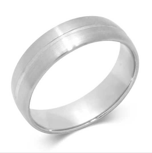 Aliança em Ouro Branco 18K