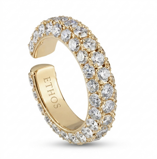 Anel | Brinco em Ouro Amarelo 18K com Diamantes