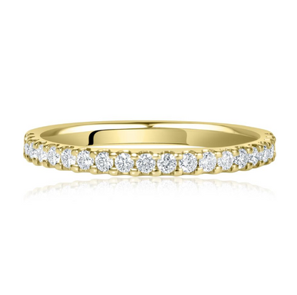 Aliança em Ouro Amarelo 18K com Diamantes