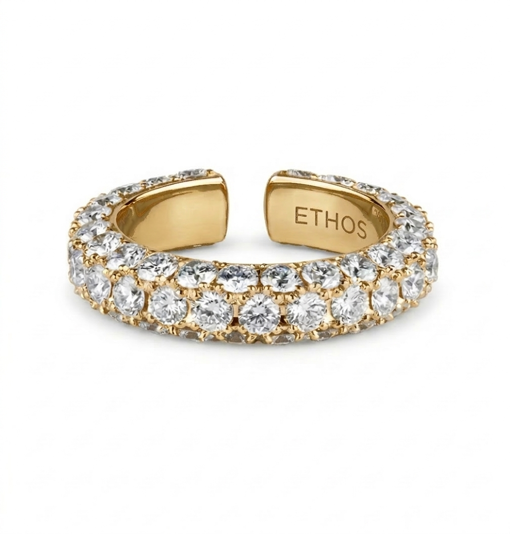 Anel | Brinco em Ouro Amarelo 18K com Diamantes