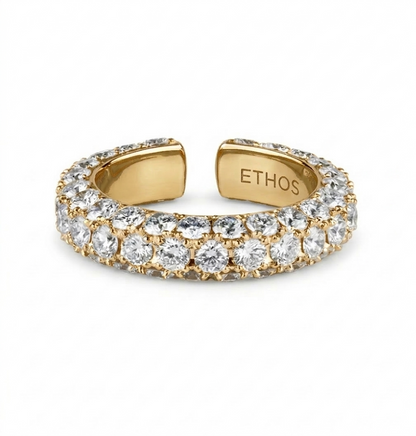 Anel | Brinco em Ouro Amarelo 18K com Diamantes