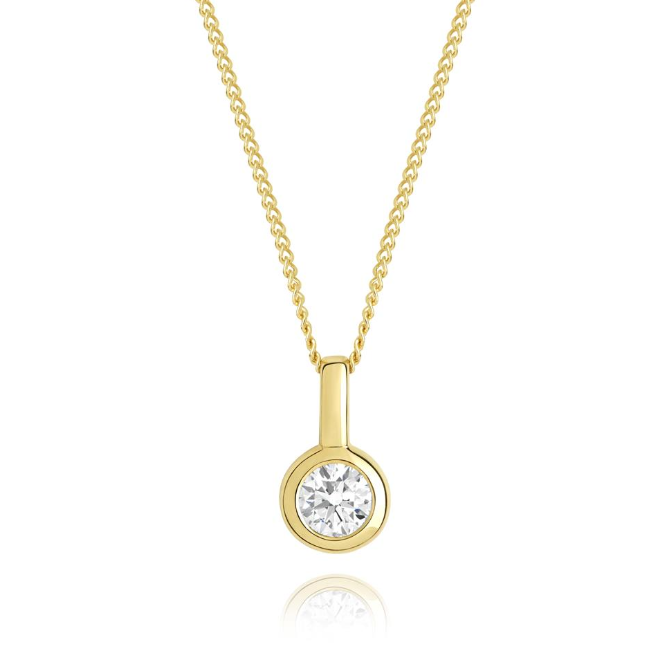 Colar em Ouro Amarelo 18K com Diamante